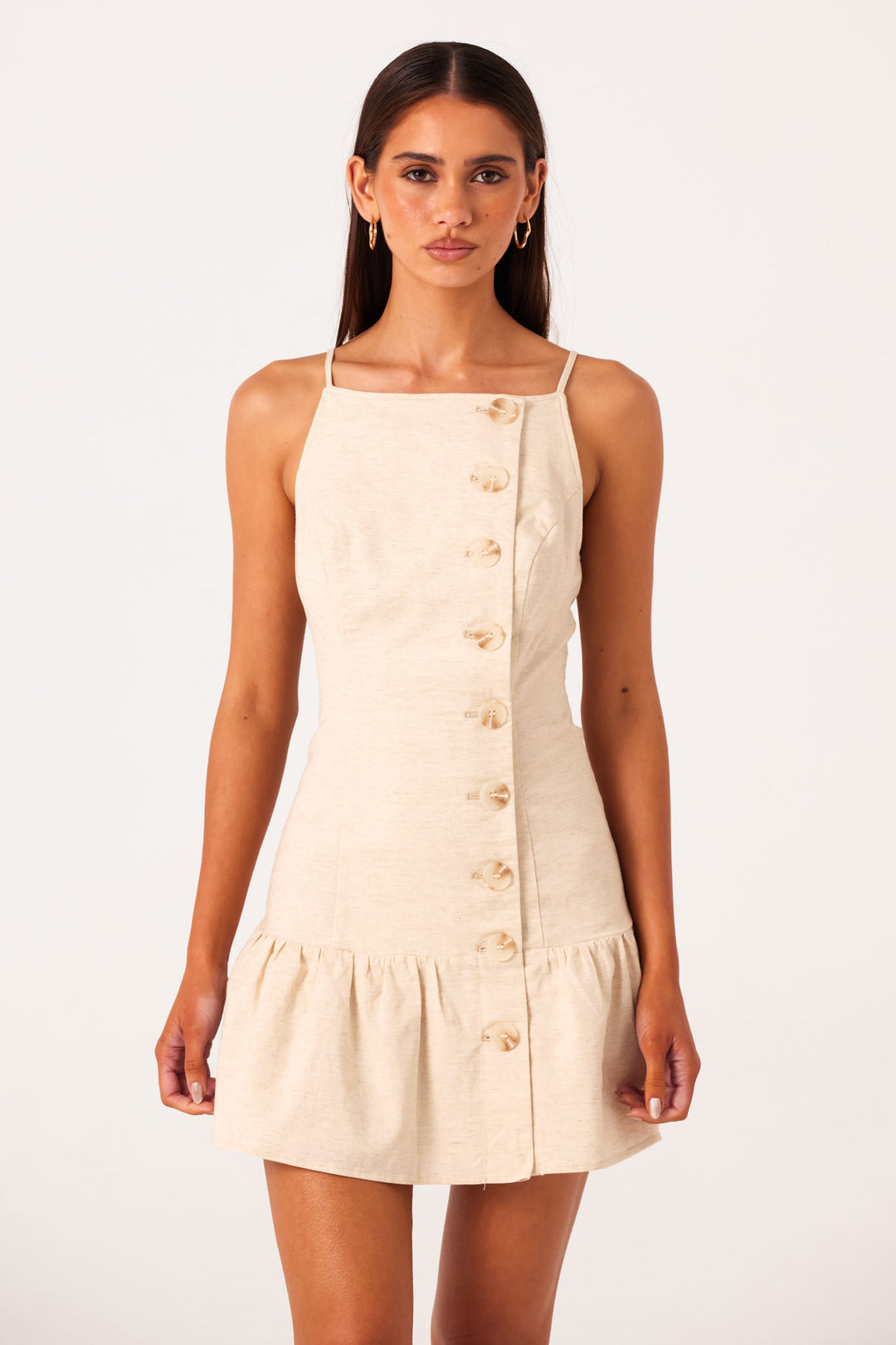 Allira Mini Dress Natural – Beach City