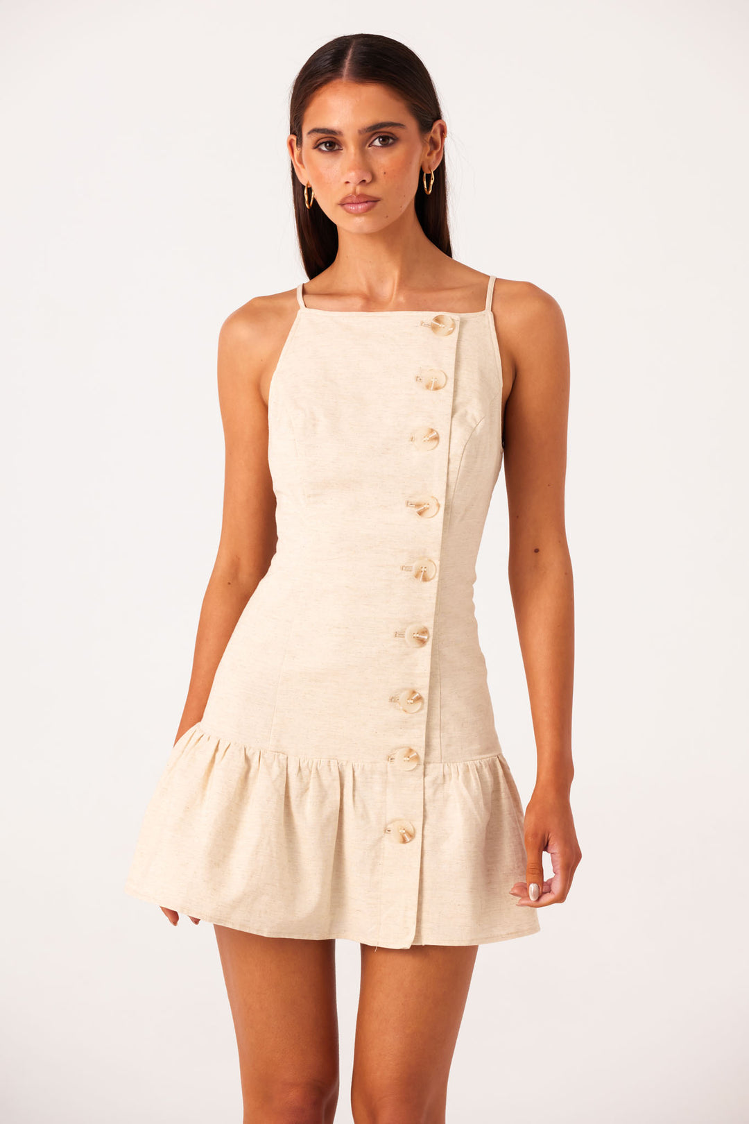 Allira Mini Dress Natural – Beach City