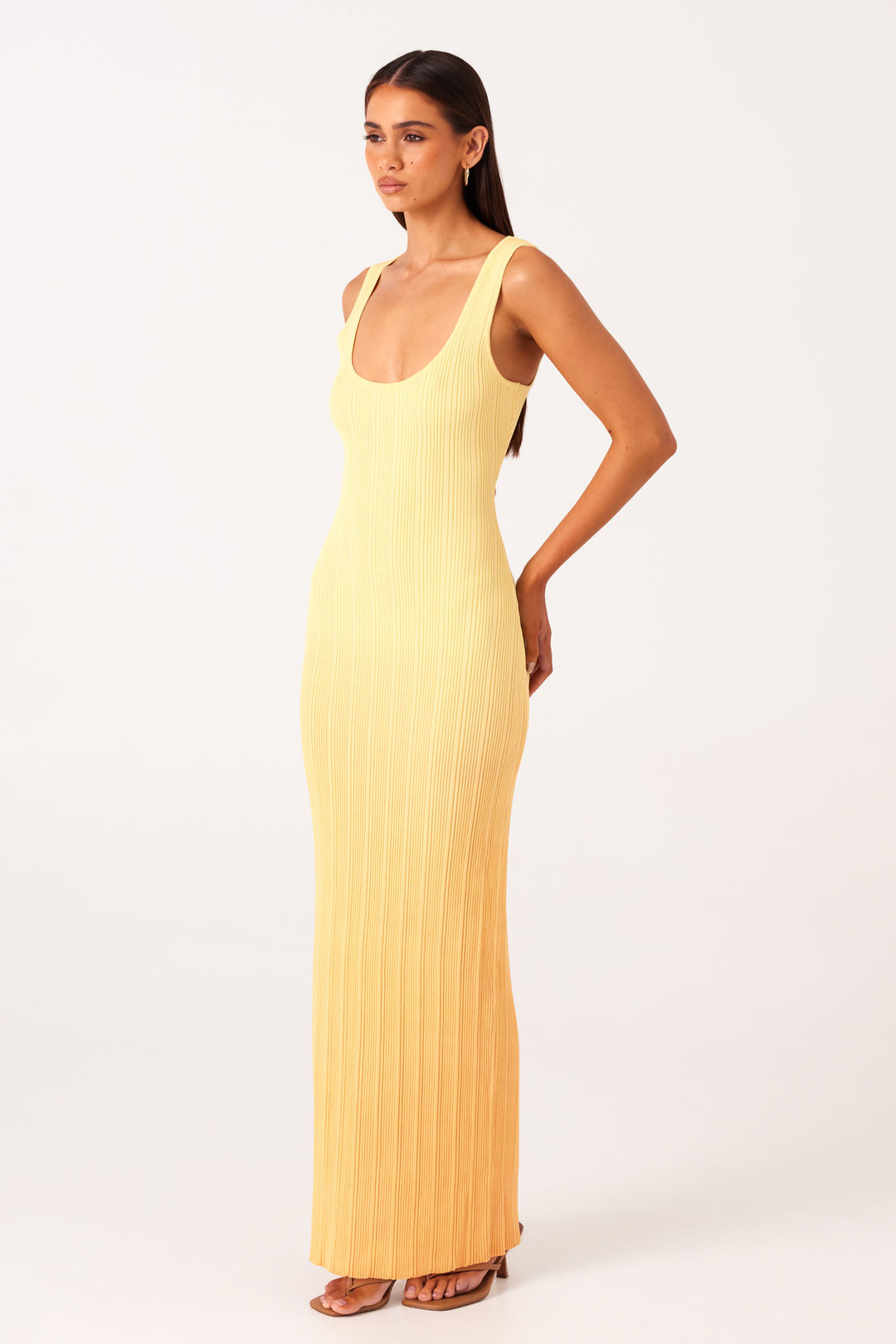 Odessa Knit Maxi Dress Mango Ombre – Beach City